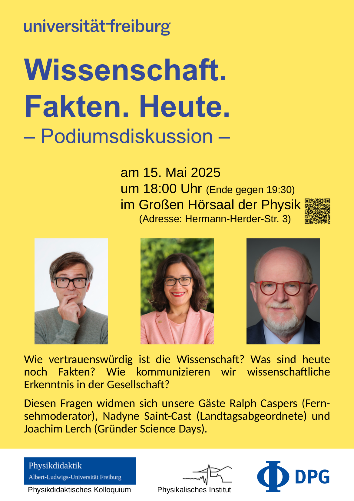 Wissenschaft. Fakten. Heute. - Podiumsdiskussion -